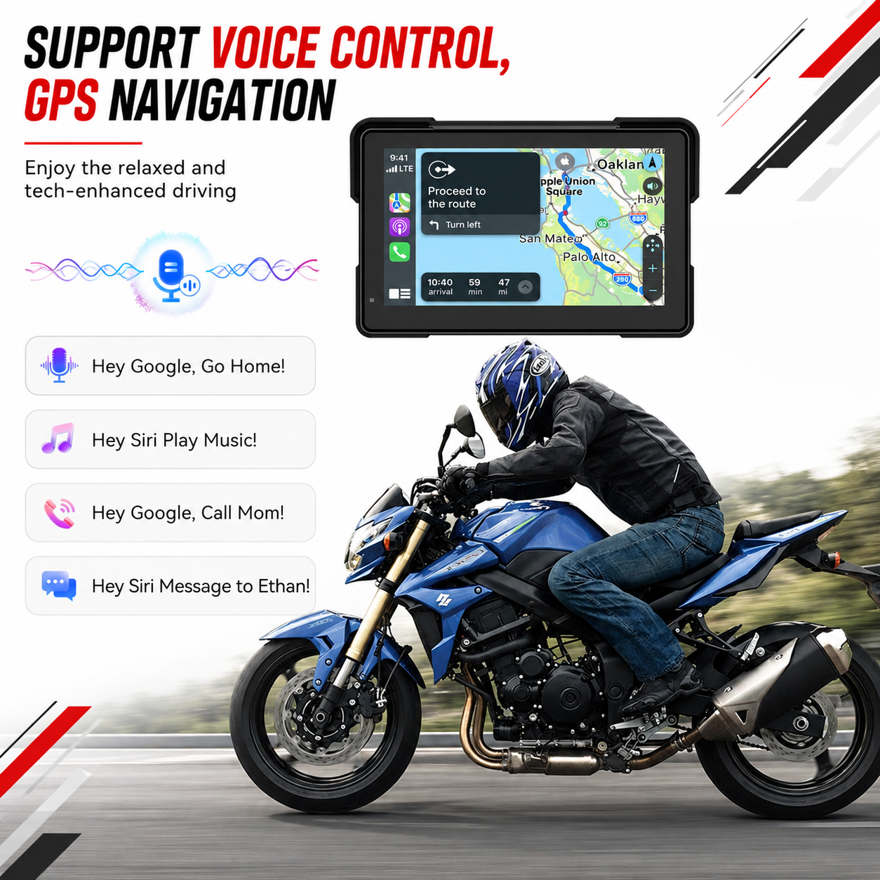 DÉMONTABLE 7″ ÉCRAN DE CARPLAY AVEC DÉTECTION DE LA PRESSION DES PNEUS ET 2 CAMERA