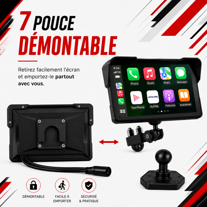 DÉMONTABLE 7″ ÉCRAN DE CARPLAY AVEC DÉTECTION DE LA PRESSION DES PNEUS ET 2 CAMERA